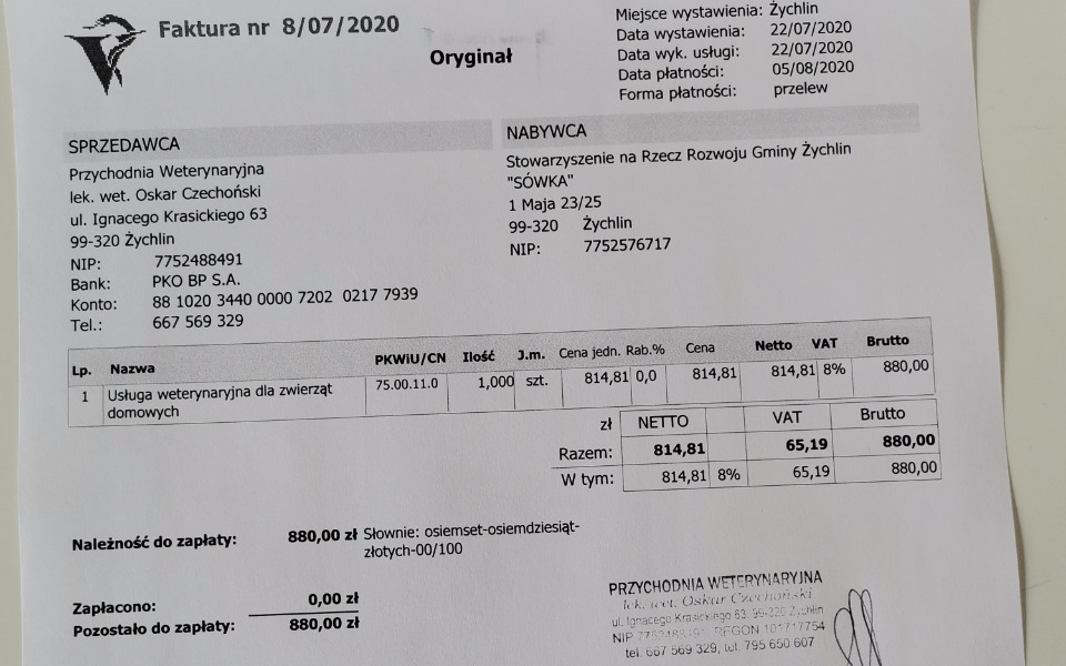 Zbiórka Profilaktyka całego azylu - zdjęcie główne