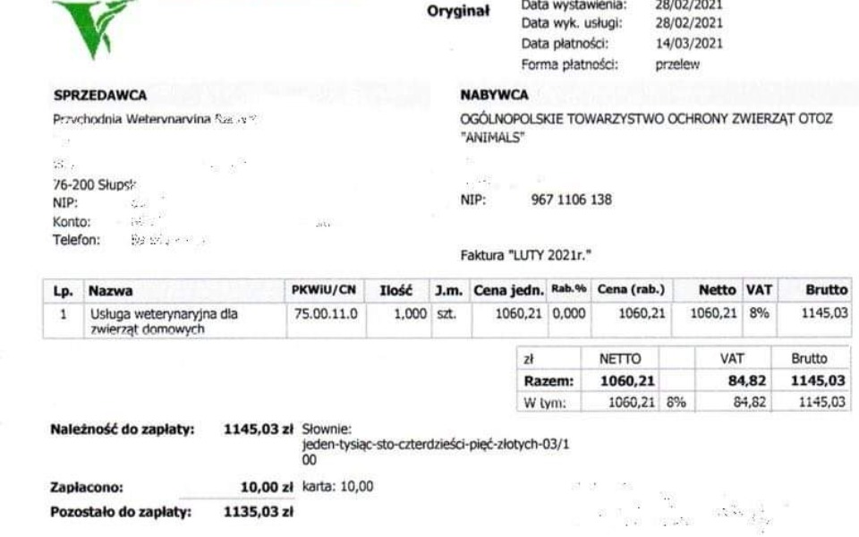 
        Zbiórka Pomoc w opłaceniu Fv - zdjęcie główne
    