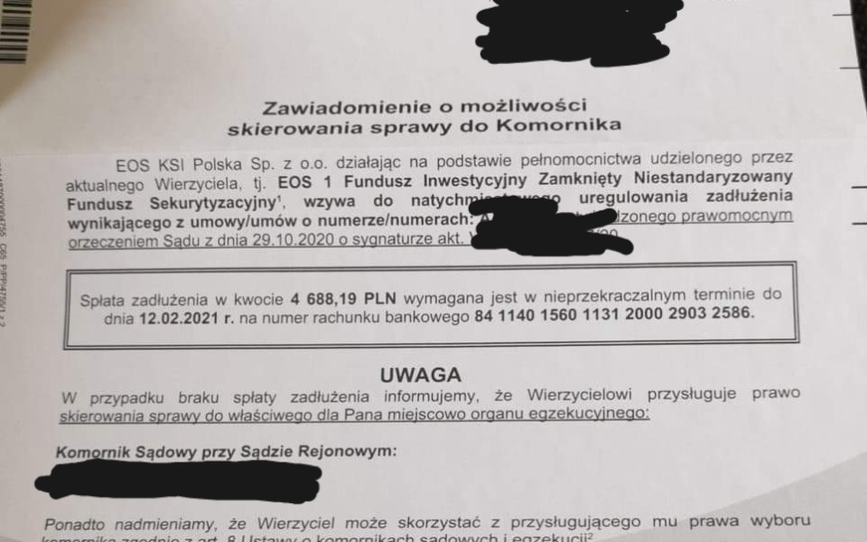 
        Zbiórka Pomoc na zadłużenie - zdjęcie główne
    