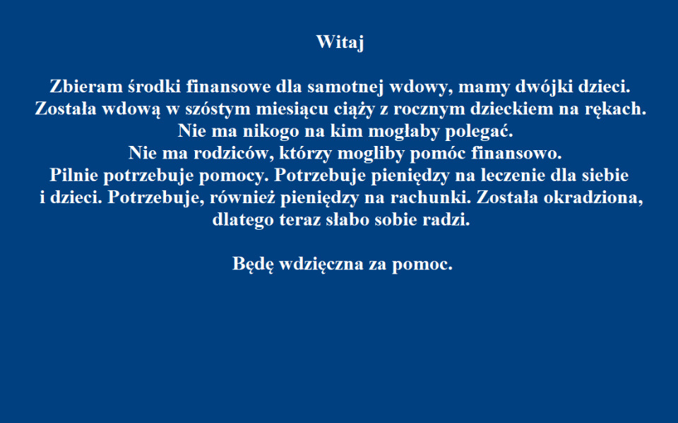 
        Zbiórka Szansa dla samotnej mamy - zdjęcie główne
    