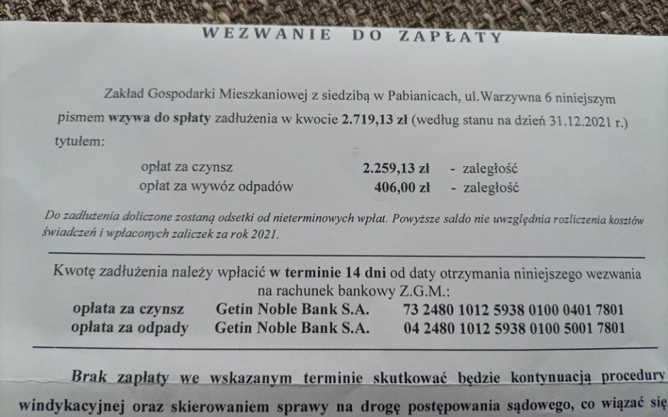 
        Zbiórka Zaduzenie na mieszkanie - zdjęcie główne
    