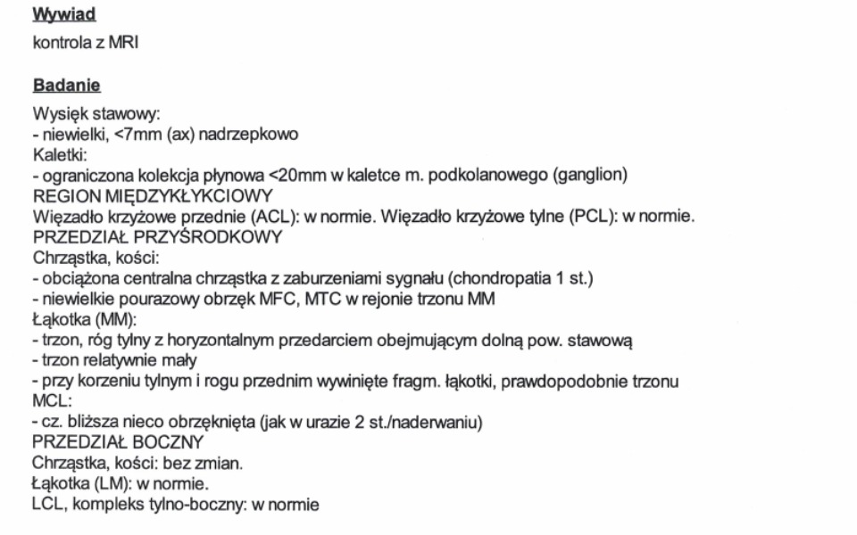 
        Zbiórka Artroskopia - operacja łąkotki - zdjęcie główne
    