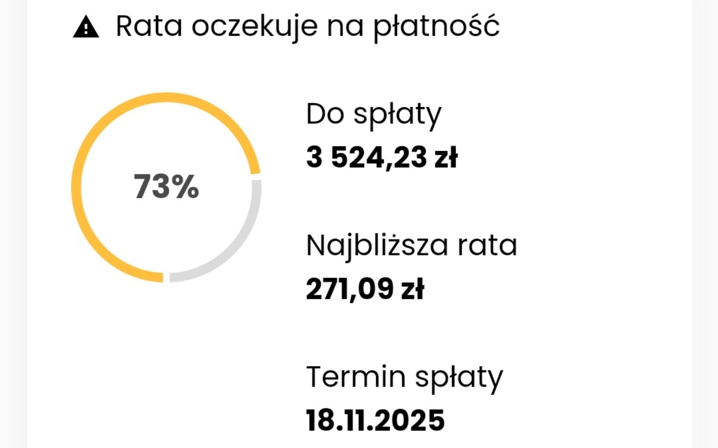 
        Wykres płatności z informacjami o zadłużeniu.
    