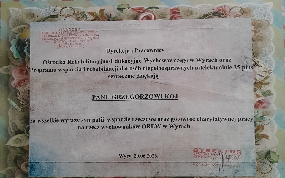 
        Zbiórka Akcja Reakcja dla OREW Wyry - zdjęcie główne
    