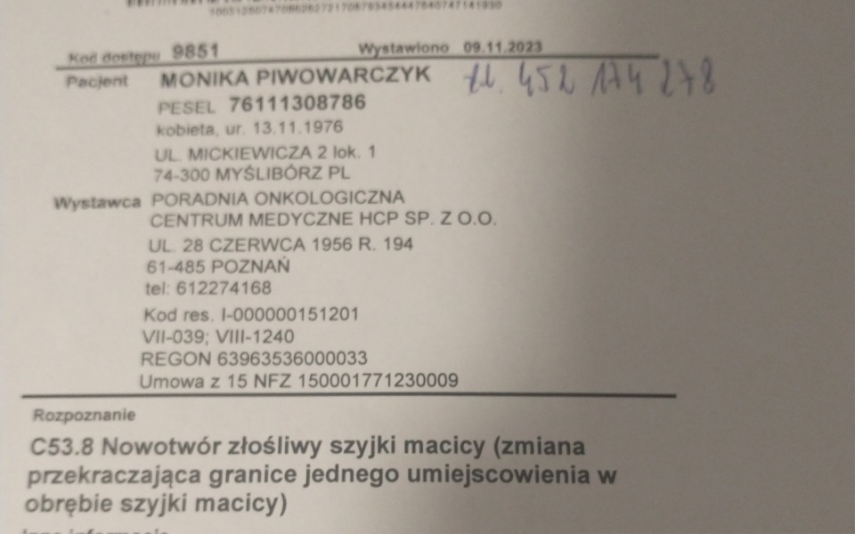 
        Zbiórka Monika Piwowarczyk - zdjęcie główne
    