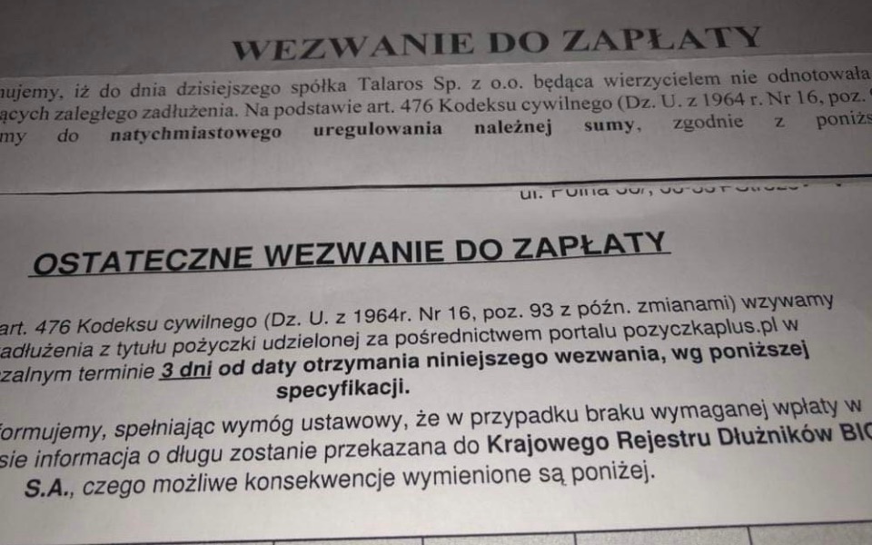 
        Zbiórka Wyjście z zadłużeń - zdjęcie główne
    