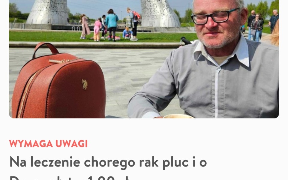 
        Zbiórka Rak płuc I oskrzeli - zdjęcie główne
    