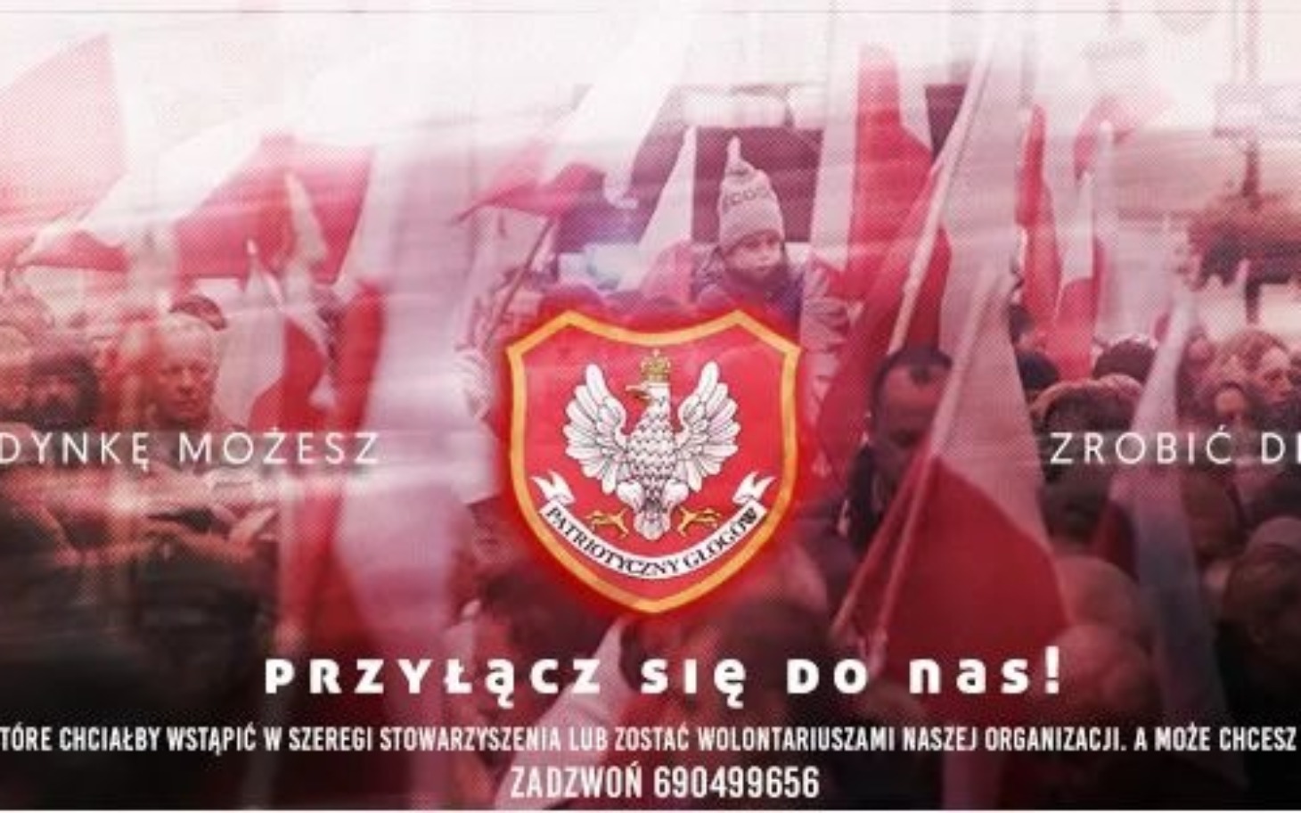 
        Plakat zachęcający do wstąpienia do stowarzyszenia.
    