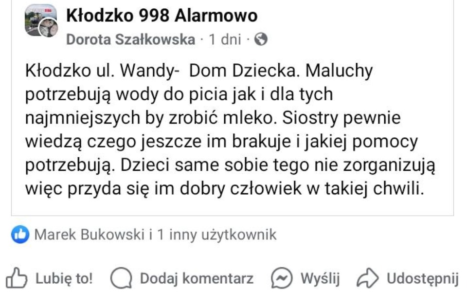
        Zbiórka Zbiórka dla dzieci na wodę,mleko - zdjęcie główne
    