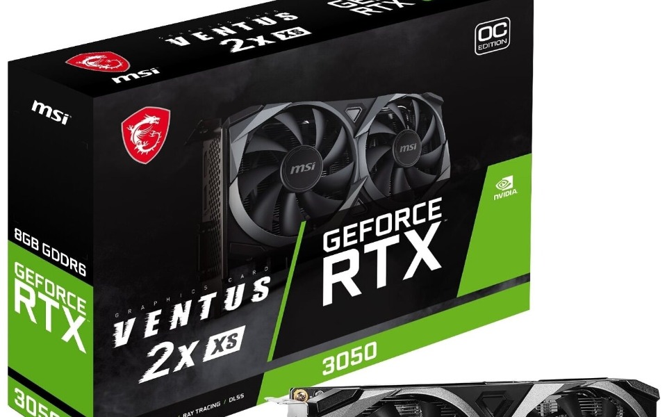 
        Karta graficzna MSI GeForce RTX 3050, wydajna do gier i grafiki.
    