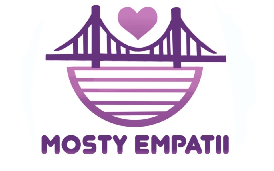 
        Logo z mostem i sercem, symbolizujące empatię.
    