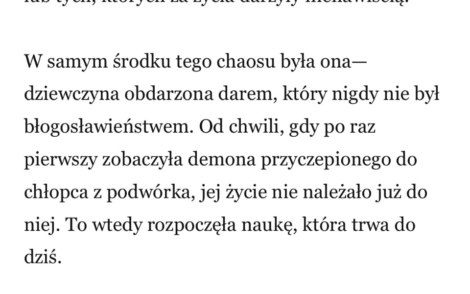 
        Fragment tekstu literackiego, opisujący chaos i dar.
    