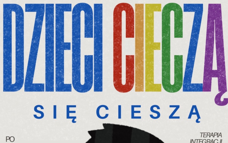 
        Plakat promujący terapię integracyjną dla dzieci.
    