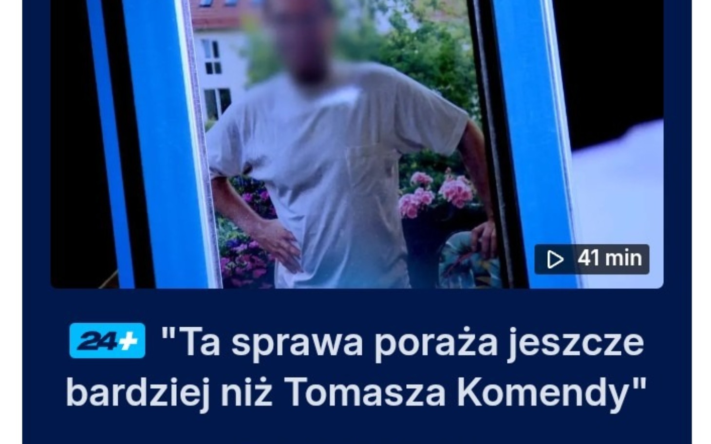 
        Zamglone zdjęcie mężczyzny w ramce, temat kontrowersyjnej sprawy.
    