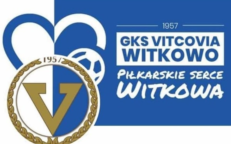 
        Logo GKS Witkowia z sercem piłkarskim.
    