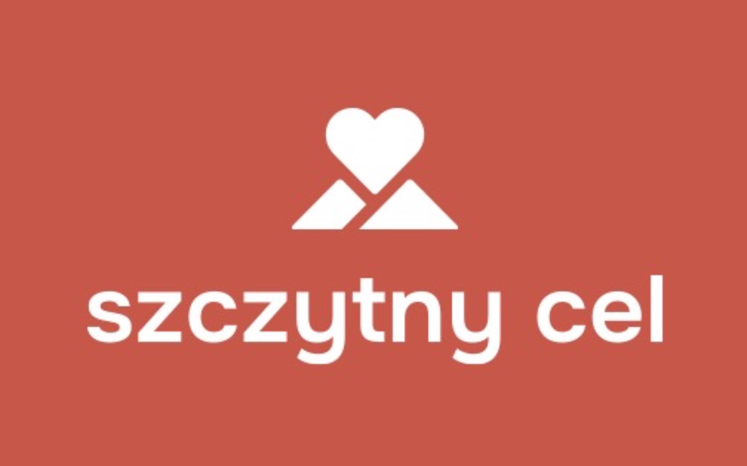 
        Logo organizacji charytatywnej z sercem i górami.
    