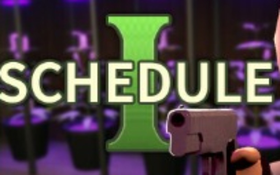 
        Grafika z napisem 'SCHEDULE I' i pistoletem.
    