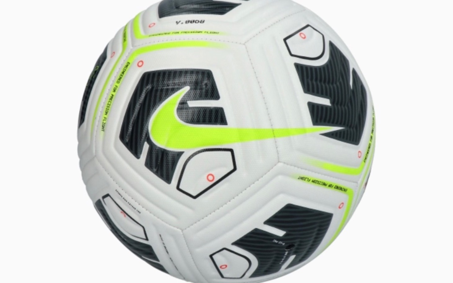 
        Piłka nożna Nike z wyraźnym wzorem.
    