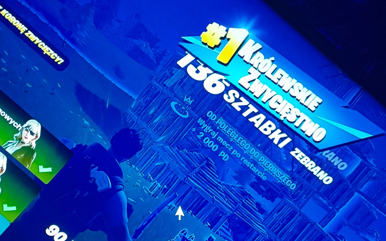 
        Ekran gry z osiągnięciem w Fortnite.
    