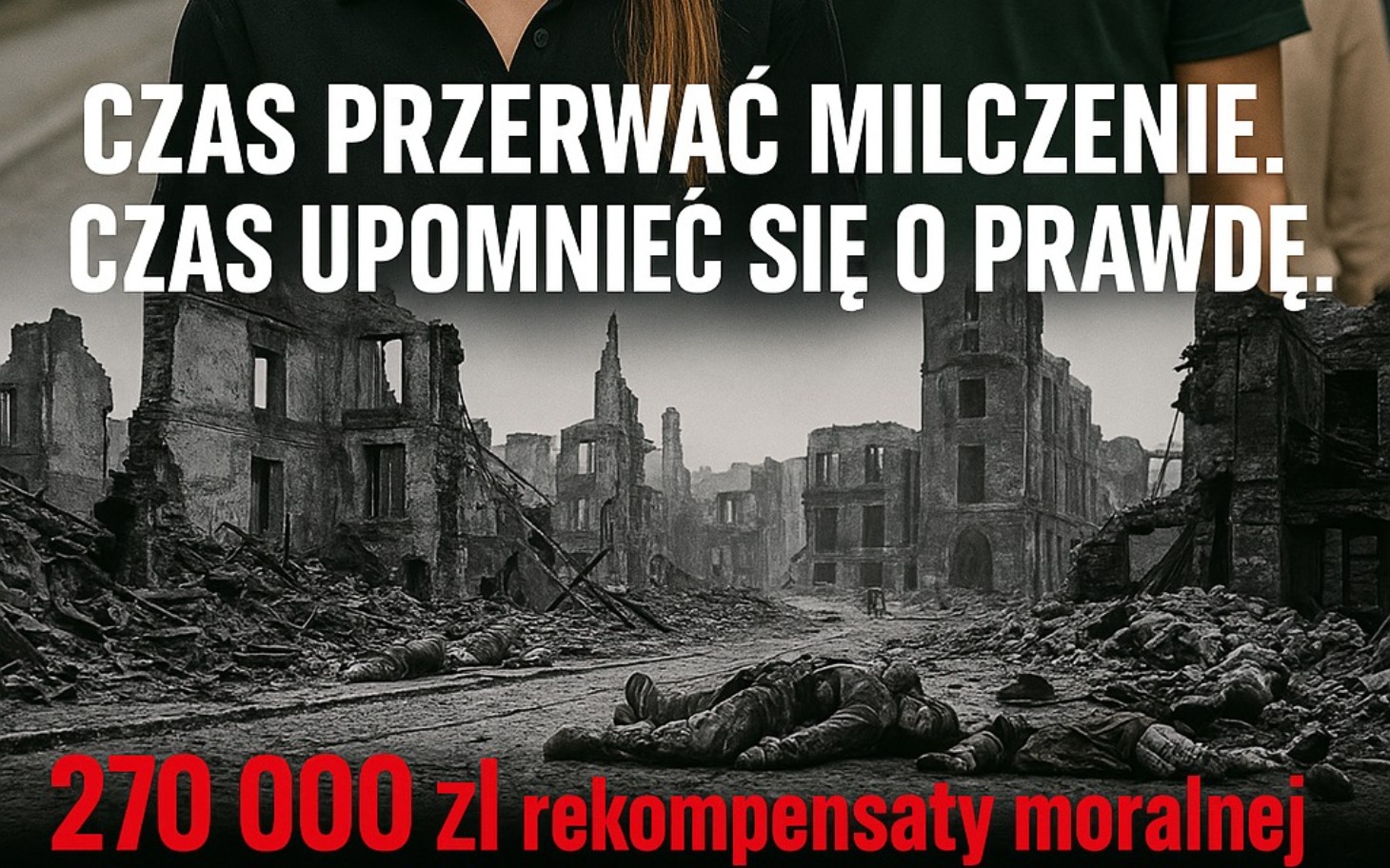 
        Plakat nawołujący do prawdy i sprawiedliwości.
    