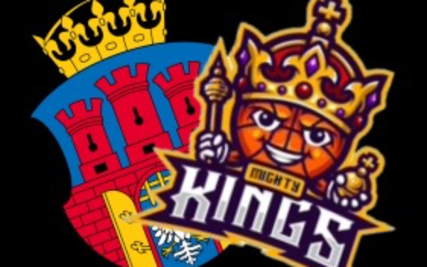 
        Logo drużyny sportowej z koroną i herbem.
    