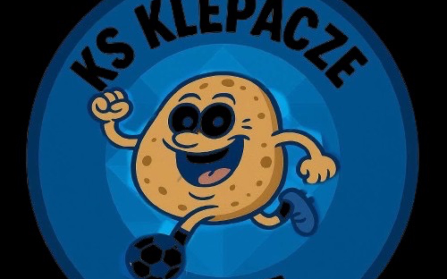 
        Logo drużyny piłkarskiej KS Klepacze, przedstawiające uśmiechniętą bułę.
    
