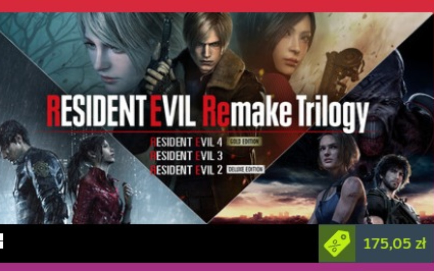 
        Grafika promująca trylogię gier Resident Evil Remake.
    