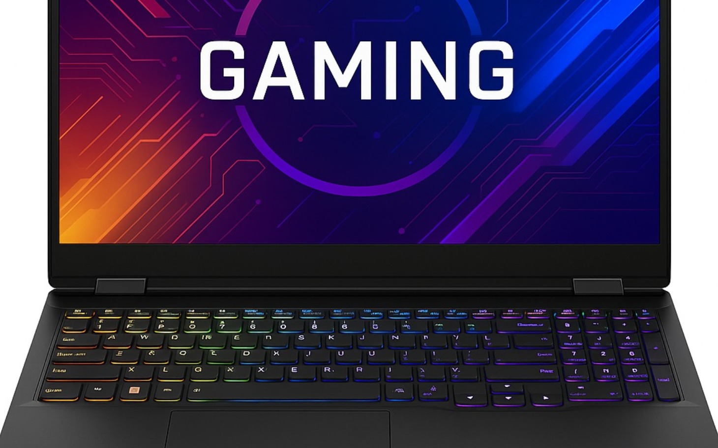 
        Laptop gamingowy z podświetlaną klawiaturą.
    