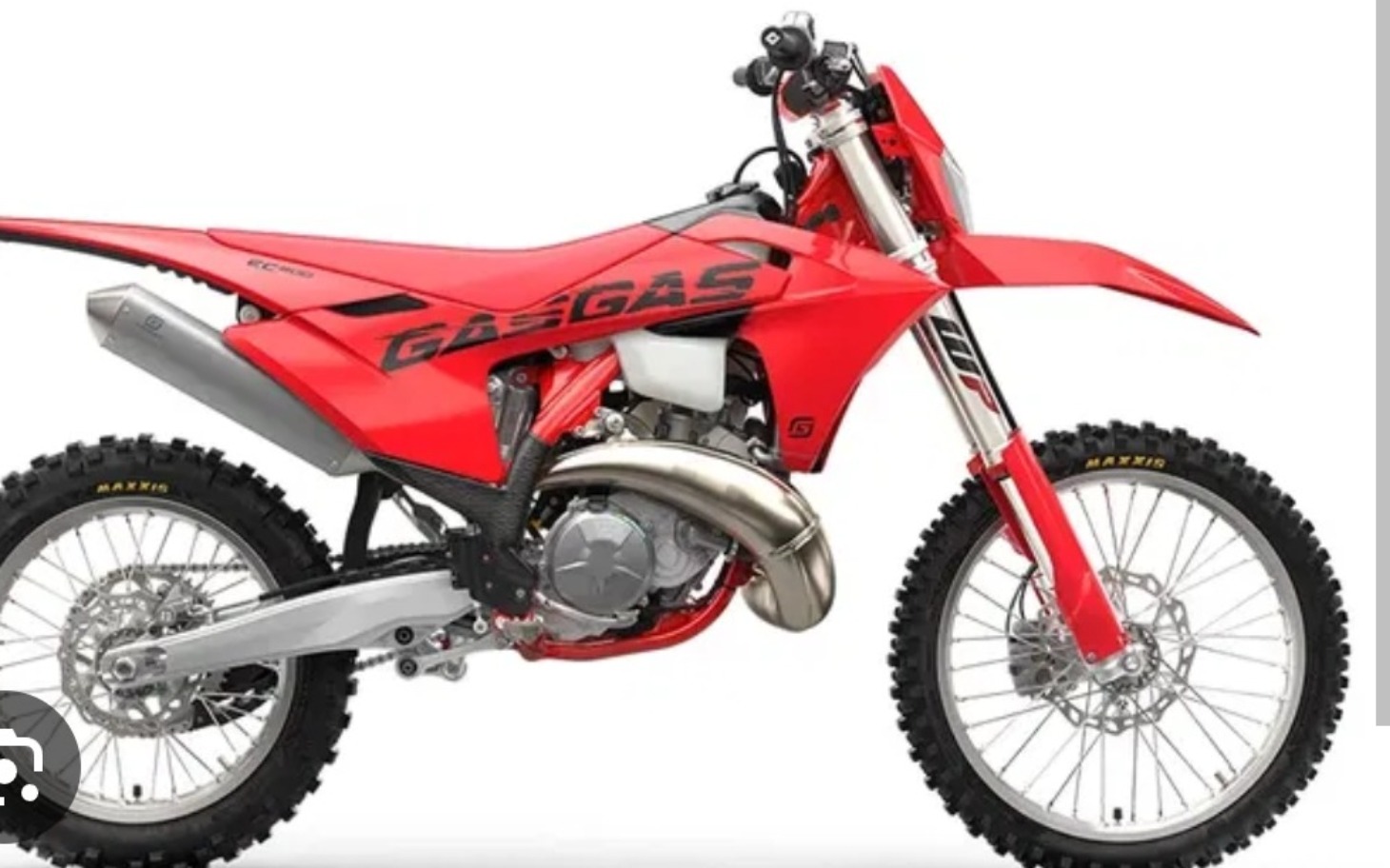 
        Motocykl terenowy GasGas, doskonały do jazdy w trudnym terenie.
    