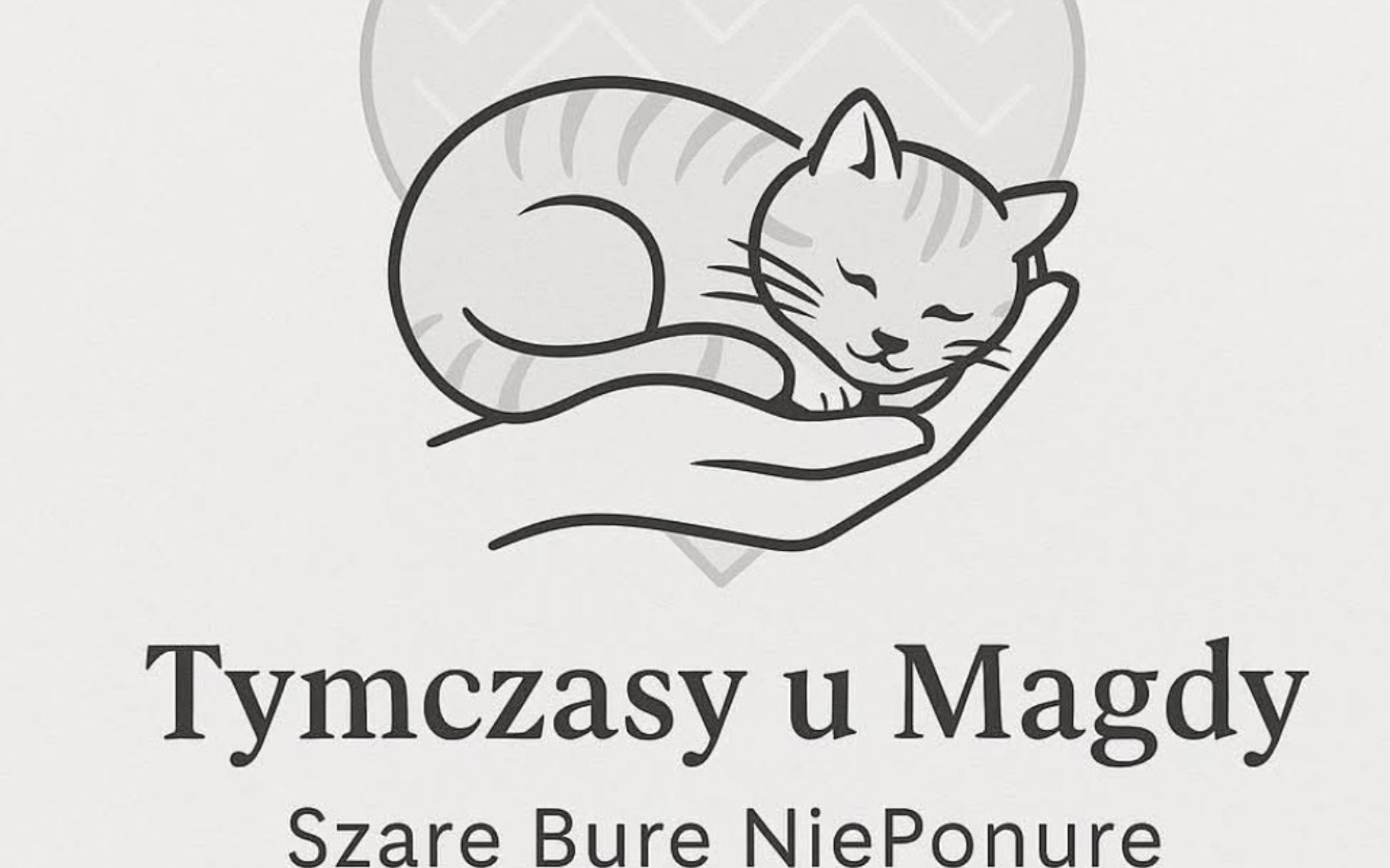 
        Logo schroniska dla kotów, z rysunkiem śpiącego kota.
    