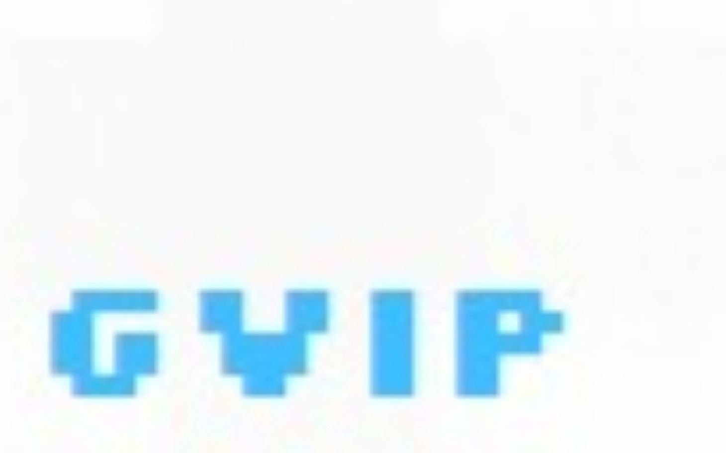 
        Prosta grafika z napisem 'GVIP' w niebieskim kolorze.
    