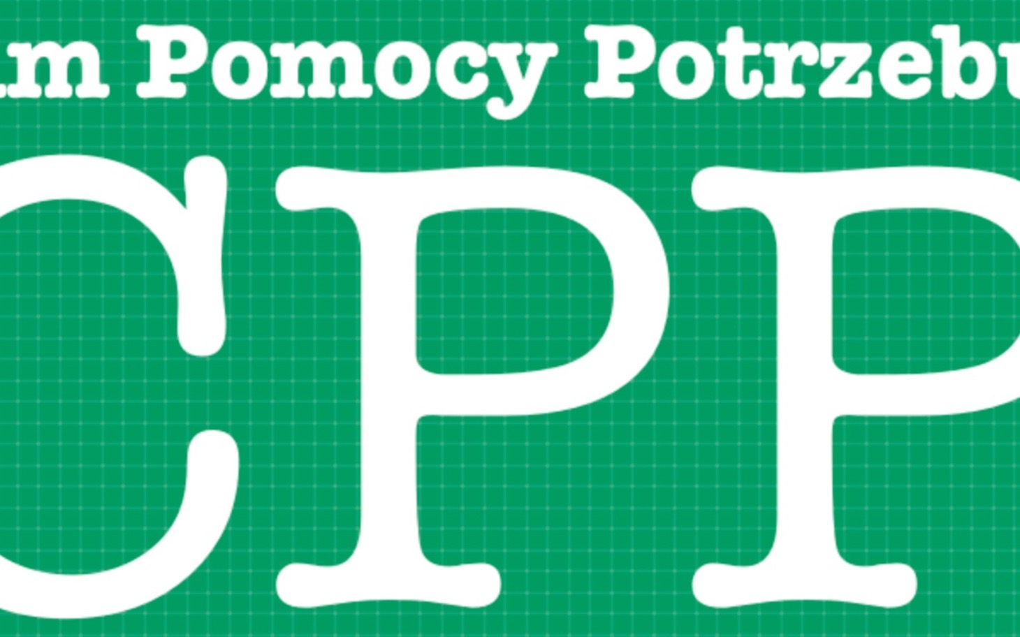 
        Logo z napisem 'Potrzebuję Pomocy' na zielonym tle.
    