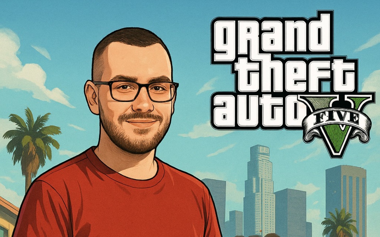 
        Grafika z postacią z gry Grand Theft Auto V.
    