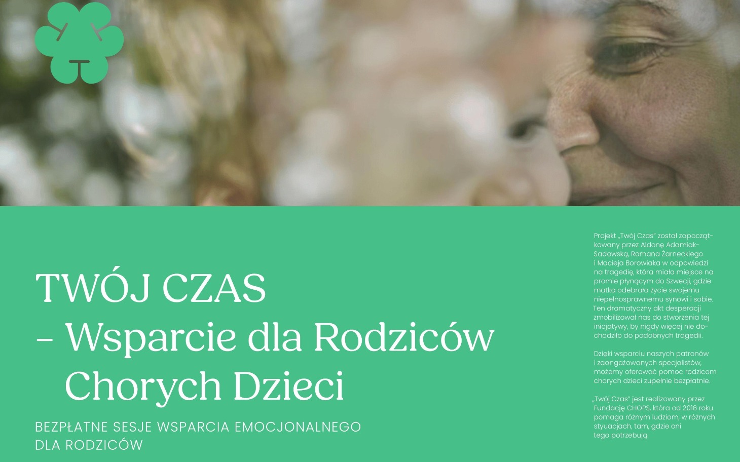 
        Grafika promująca wsparcie dla rodziców chorych dzieci.
    