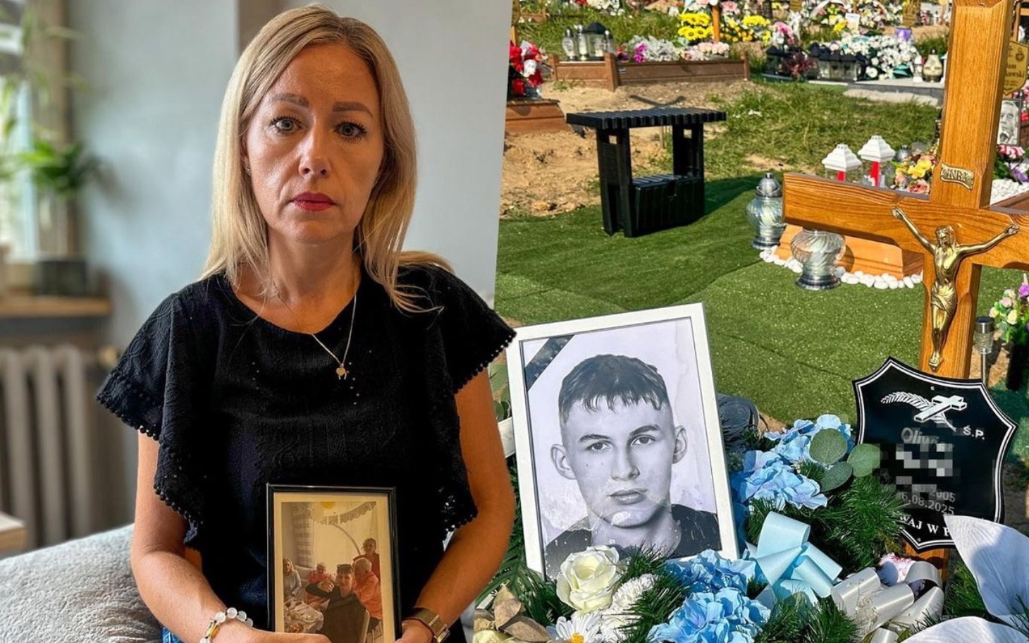 
        Młody mężczyzna w szpitalu, z tatuażami i poważnym wyrazem twarzy.
    
