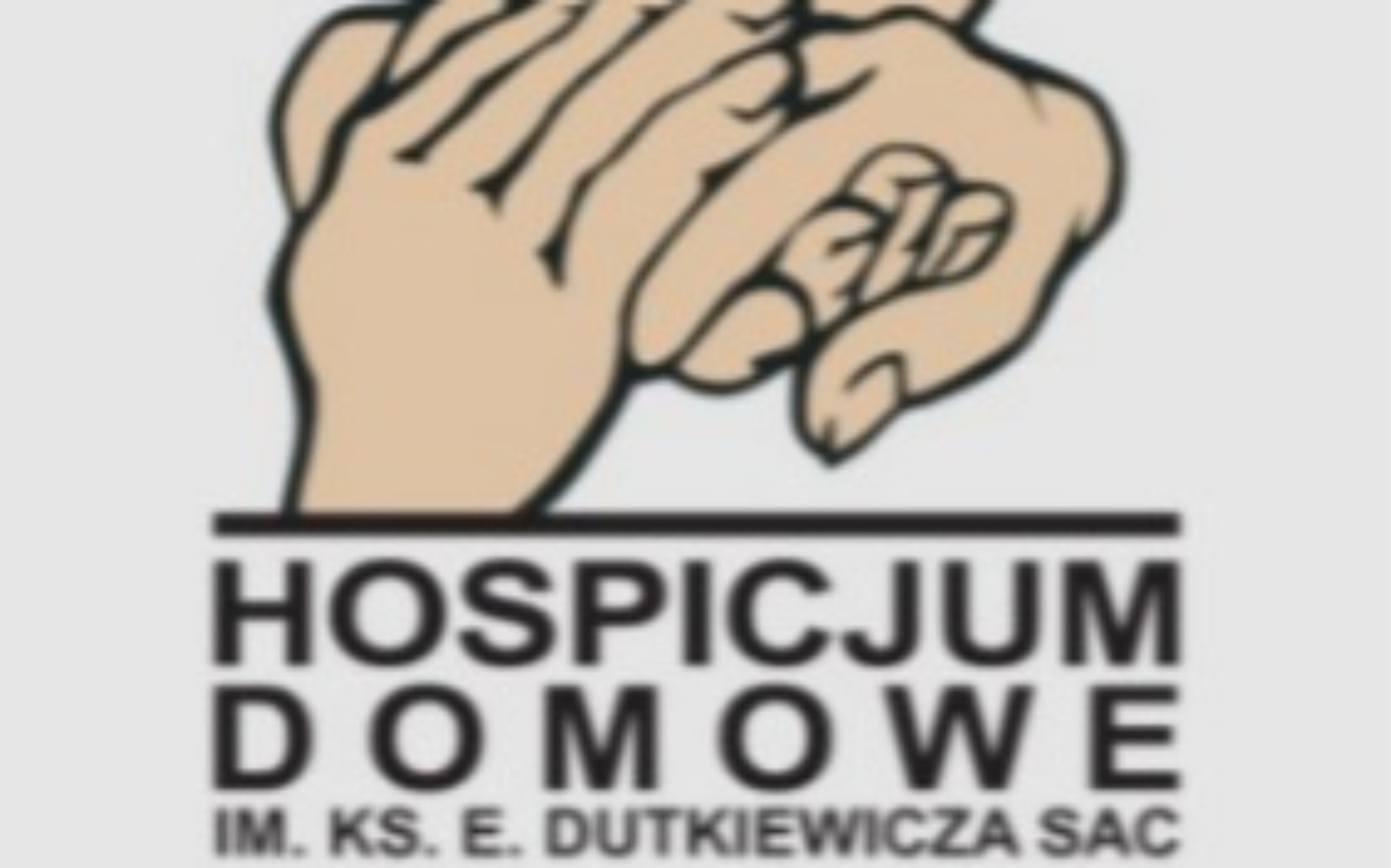 
        Logo hospicjum z dwiema splecionymi dłońmi.
    
