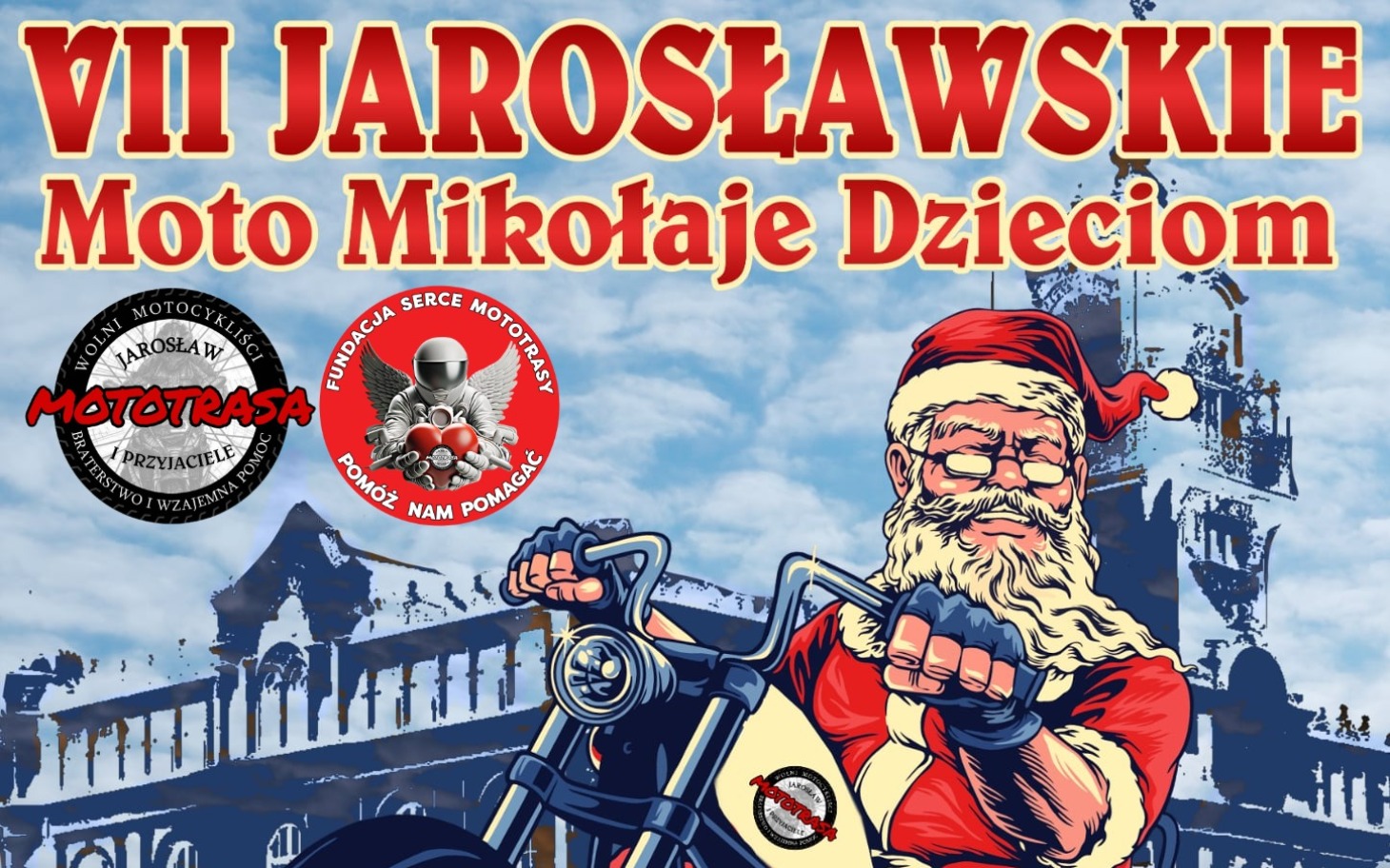 
        Plakat promujący wydarzenie motocyklowe.
    