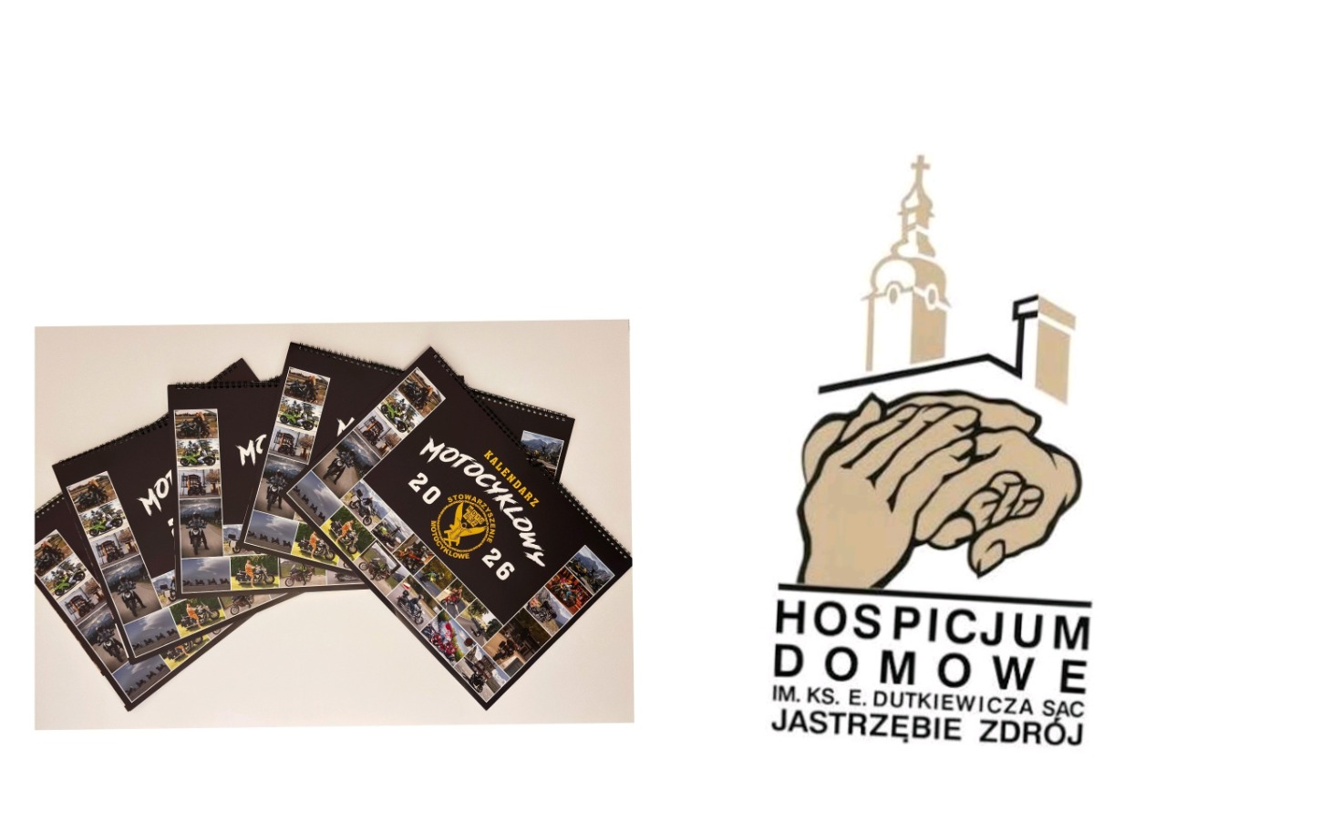 
        Kalendarz motocyklowy z logo hospicjum w Jastrzębiu Zdroju.
    