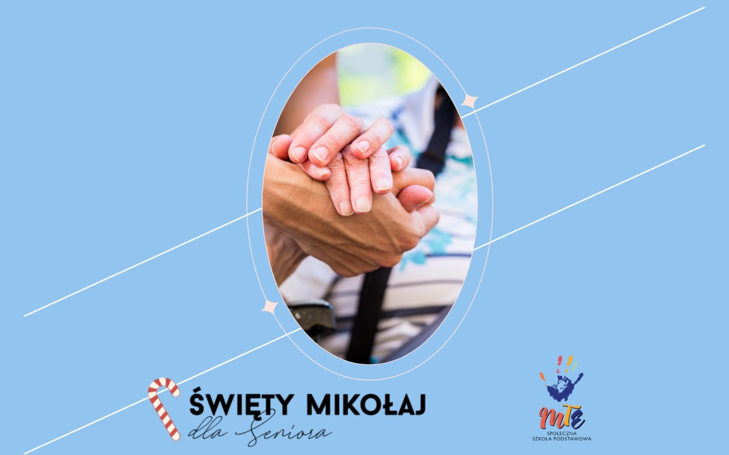 
        Dwie ręce trzymające się nawzajem, symbolizujące wsparcie.
    