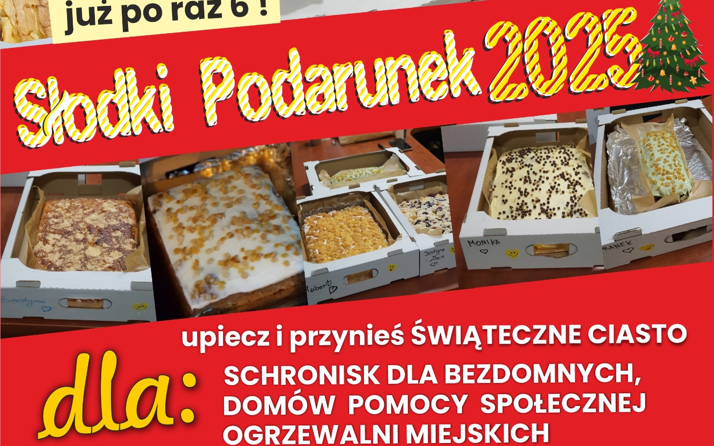 
        Świąteczne ciasta przygotowane na akcję charytatywną.
    