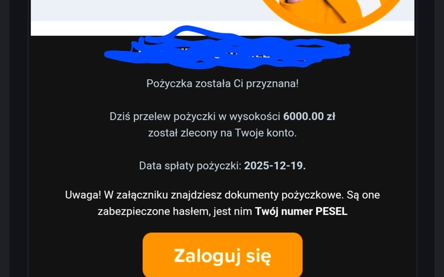 
        Pożyczka została przyznana, szczegóły w załączniku.
    