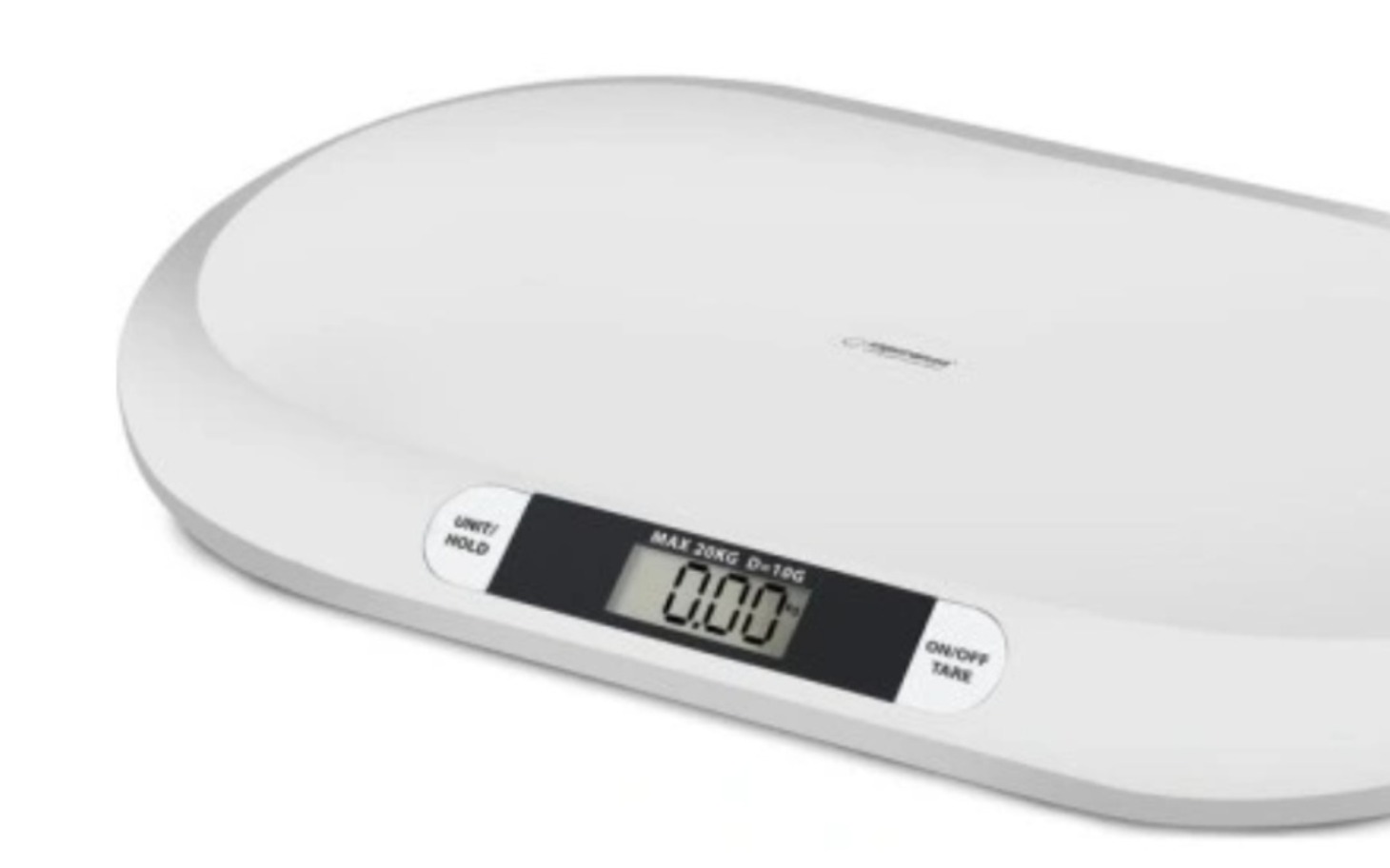 
        Nowoczesna waga elektroniczna z wyświetlaczem.
    