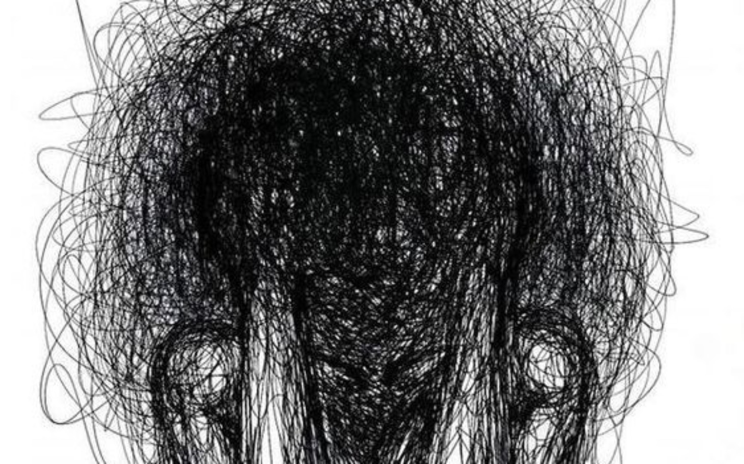 
        Abstrakcyjny rysunek przedstawiający chaotyczne linie i kształty.
    