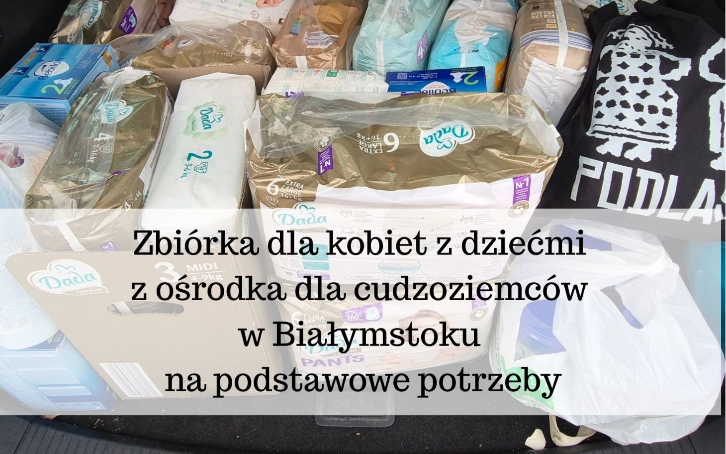 
        Zbiórka dla kobiet z dziećmi w Białymstoku.
    