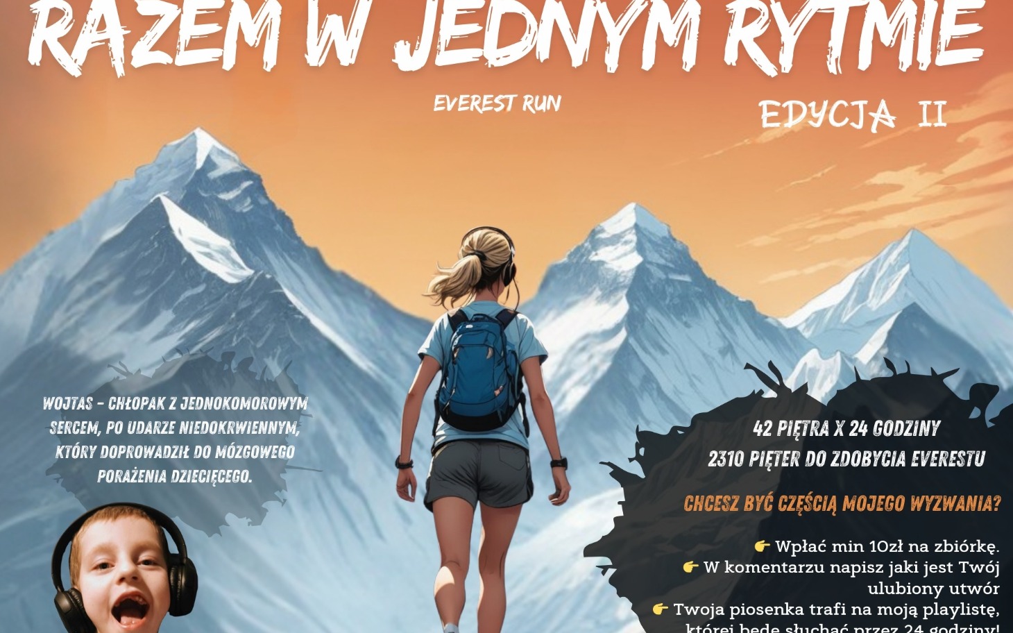 
        Plakat promujący bieg Everest Run.
    
