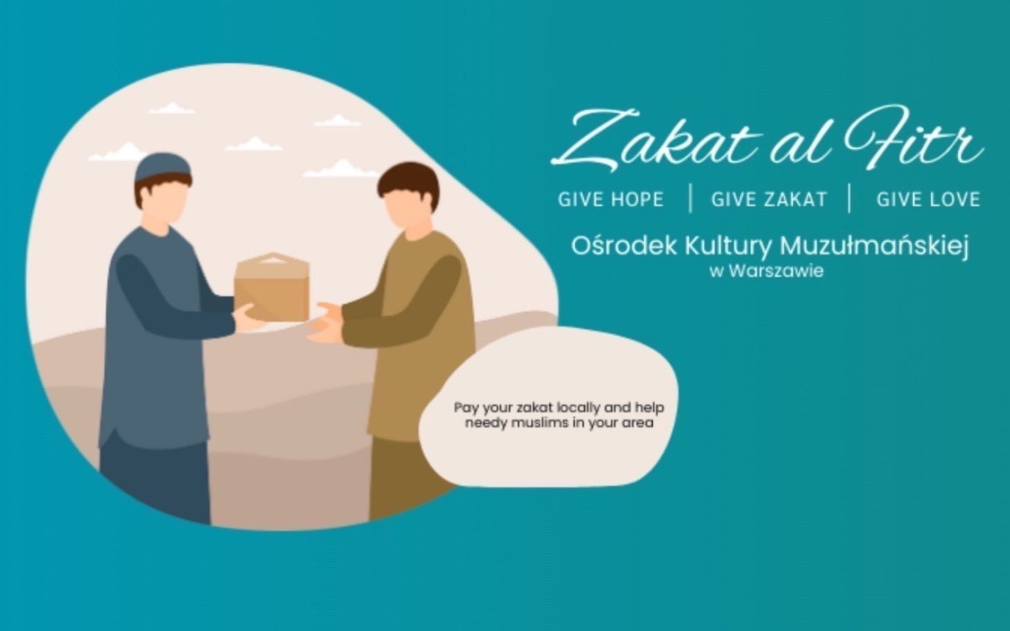 
        Ilustracja przedstawiająca przekazywanie darowizny.
    