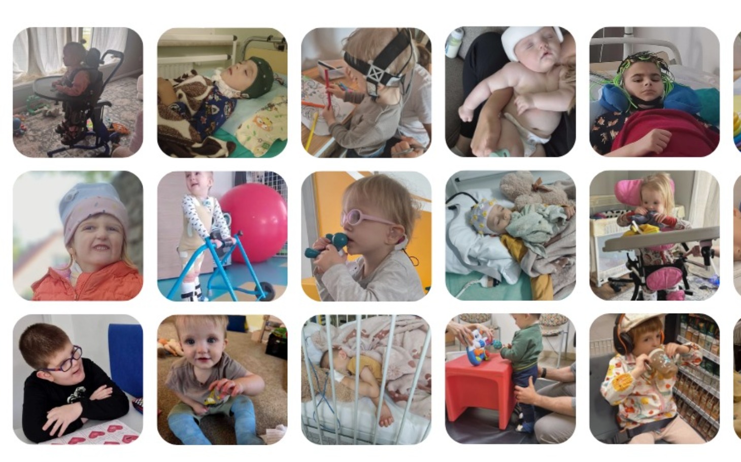 
        Kolaż zdjęć dzieci bawiących się w różnych sytuacjach.
    