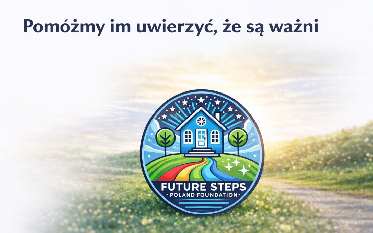 
        Logo fundacji Future Steps, promujące wsparcie dla dzieci.
    