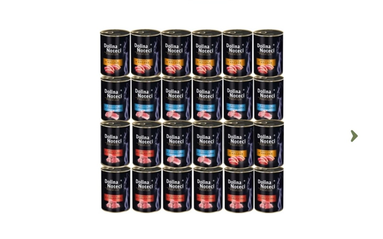 
        Zestaw puszek z produktami Dolina Noteci na białym tle.
    