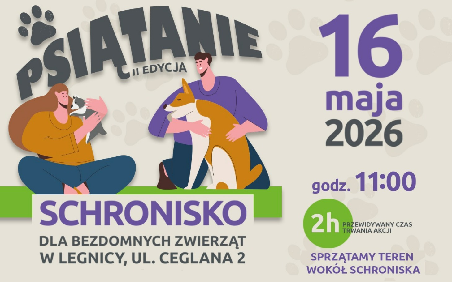 
        Plakat wydarzenia charytatywnego dla zwierząt w Legnicy.
    